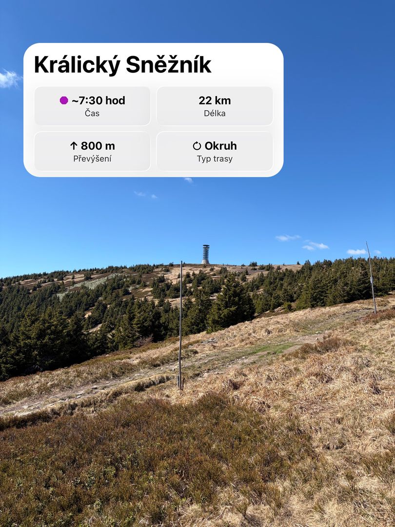 Králický Sněžník, 22 km